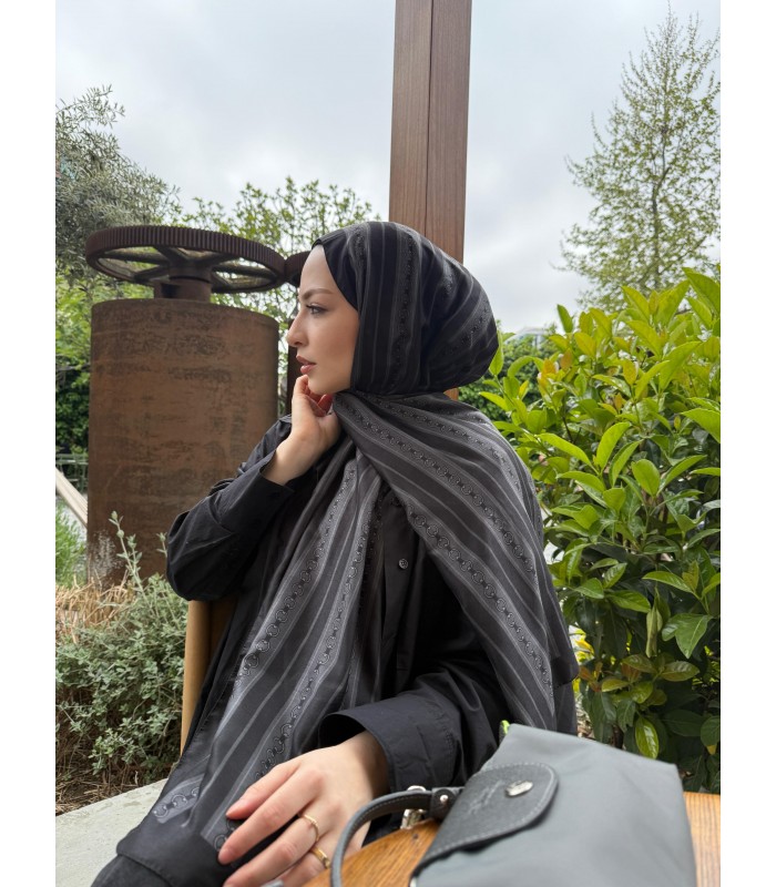 SİYAH ZEN PAMUK ŞAL