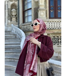 KIRMIZI VUAL İPEK ŞAL