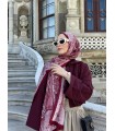KIRMIZI VUAL İPEK ŞAL