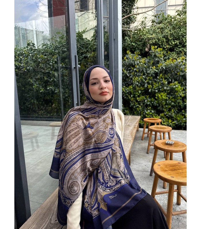 LACİVERT GOLD NİL ŞAL