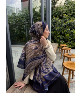 LACİVERT GOLD NİL ŞAL