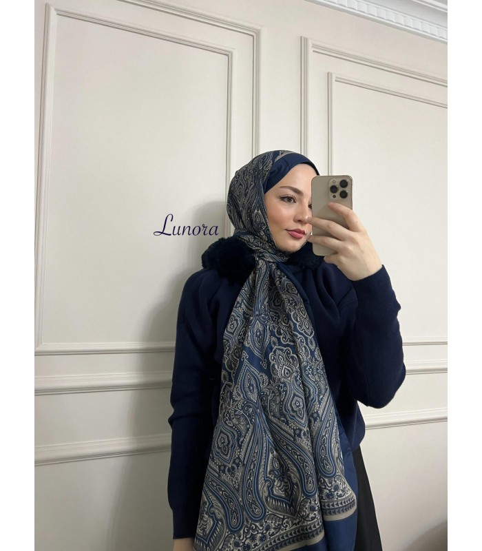 LACİVERT OTANTİK ŞAL