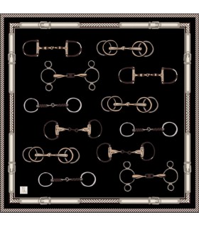 SILVA TWİLL İPEK EŞARP - Black