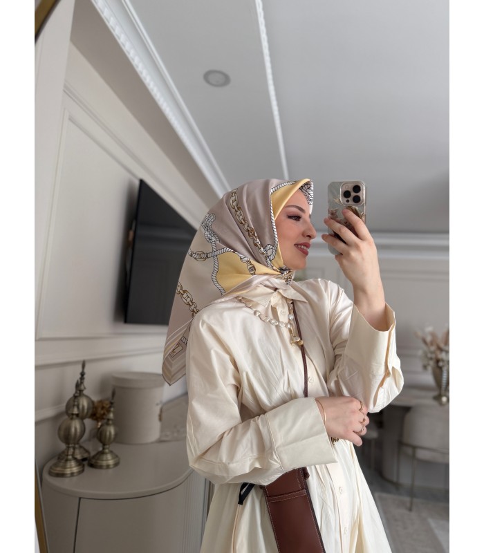 MARİNE TWİLL İPEK EŞARP - Sunset coast