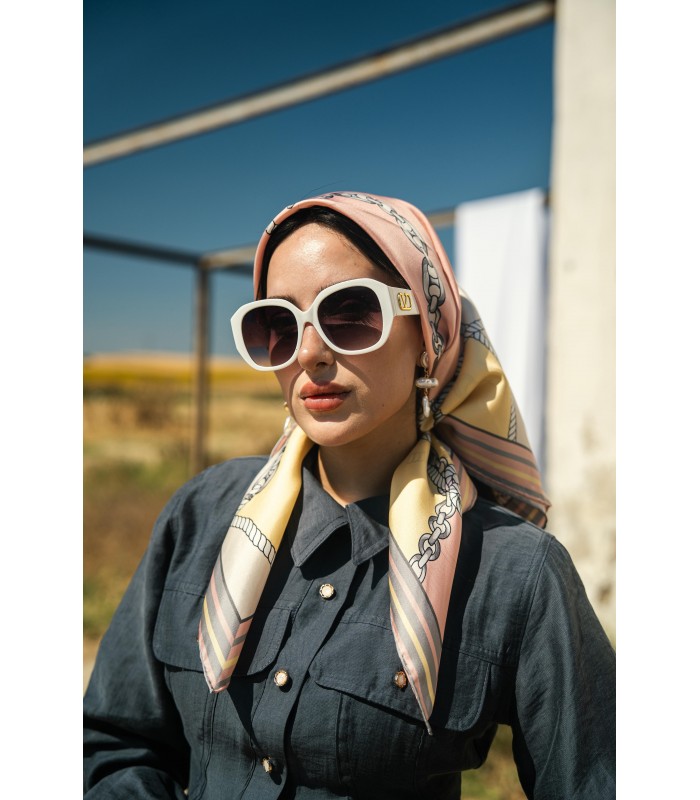 MARİNE TWİLL İPEK EŞARP - Coral Breeze