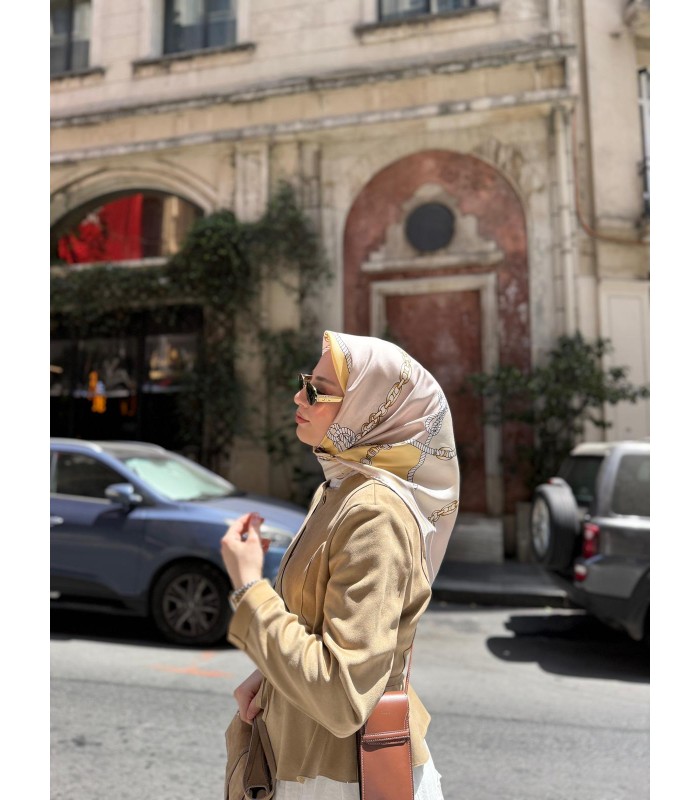 MARİNE TWİLL İPEK EŞARP - Sunset coast