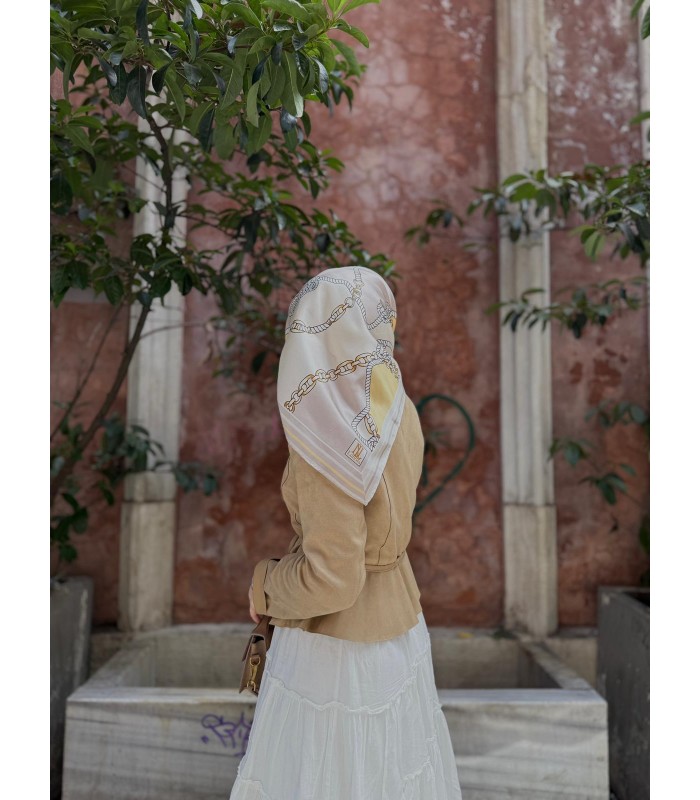 MARİNE TWİLL İPEK EŞARP - Sunset coast