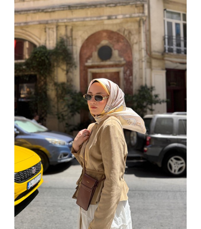 MARİNE TWİLL İPEK EŞARP - Sunset coast