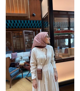 VERA TWİLL İPEK EŞARP - Cherry