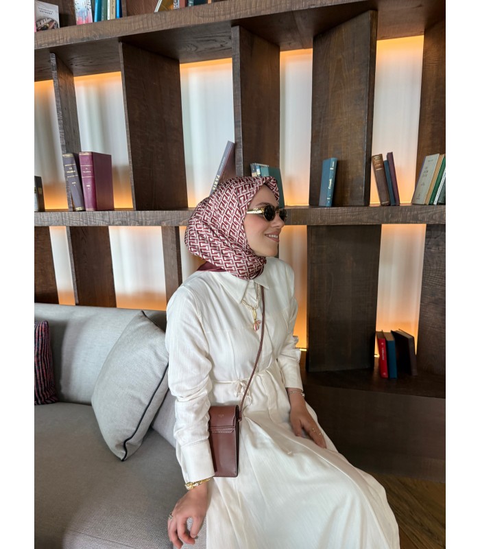 VERA TWİLL İPEK EŞARP - Cherry