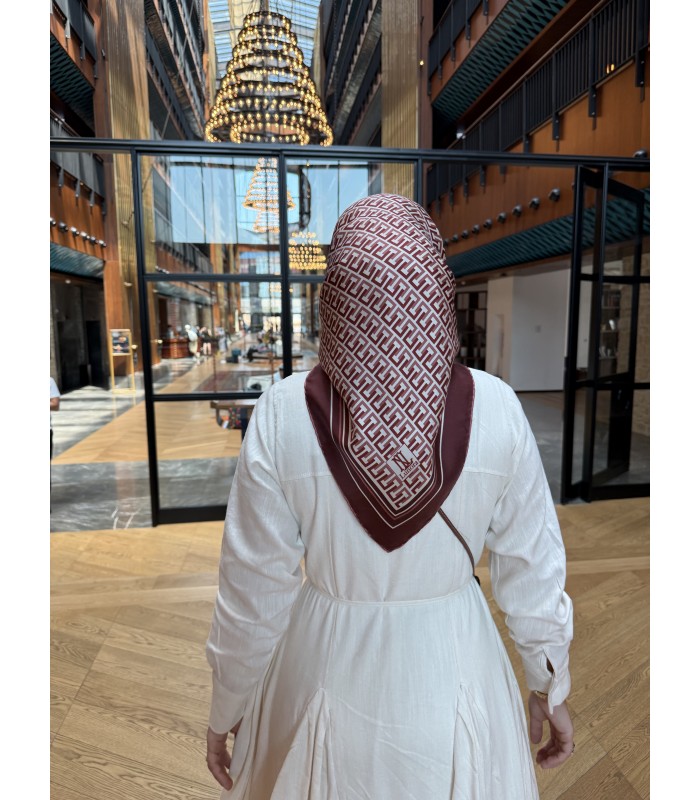 VERA TWİLL İPEK EŞARP - Cherry