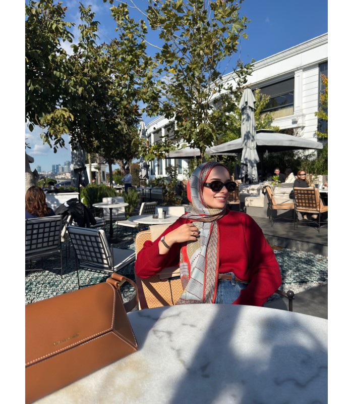 VİA YÜN Red PAMUK ŞAL