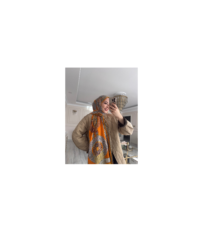 VİA TURUNCU YÜN PAMUK ŞAL