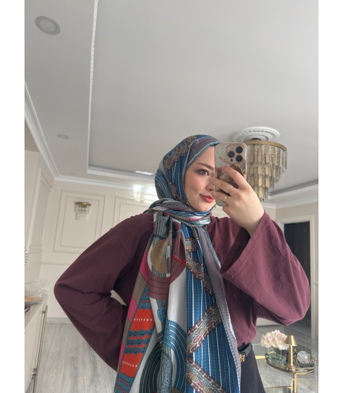 VİA BLUE YÜN PAMUK ŞAL