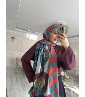 VİA BLUE YÜN PAMUK ŞAL