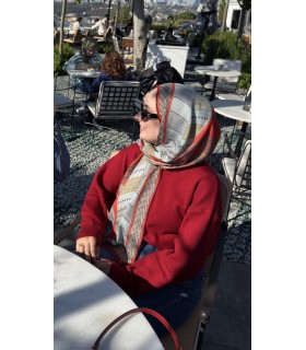 VİA KIRMIZI YÜN PAMUK ŞAL
