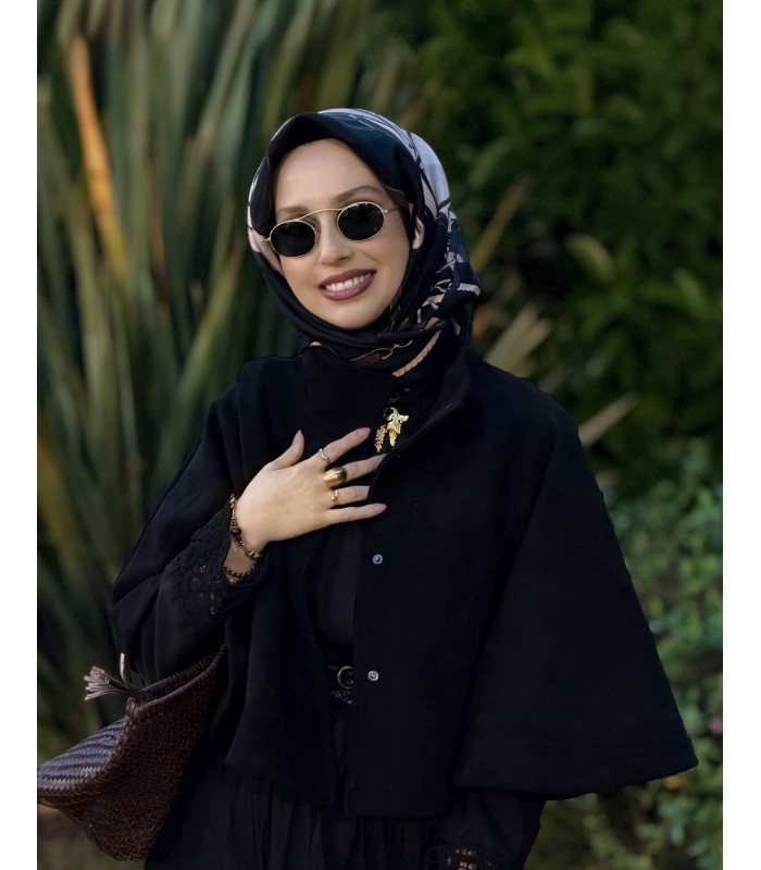 REVE BLACK TWİLL EŞARP