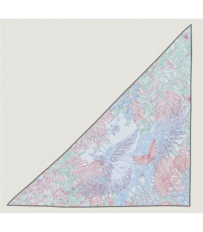 ÜÇGEN OMUZ ŞAL - Flore Blue